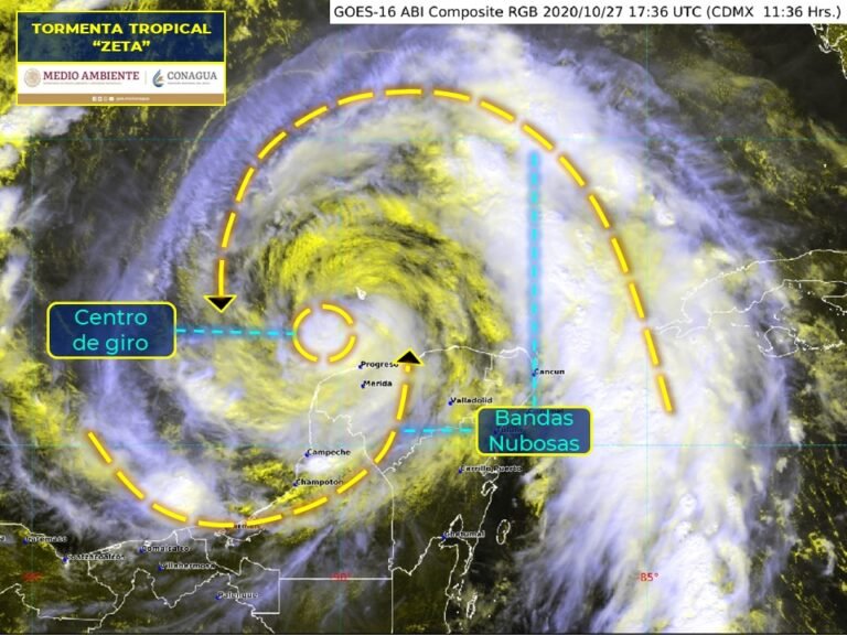 LA TORMENTA TROPICAL «ZETA» SE ENCUENTRA SOBRE EL GOLFO DE MÉXICO, FRENTE A LAS COSTAS DE YUCATÁN