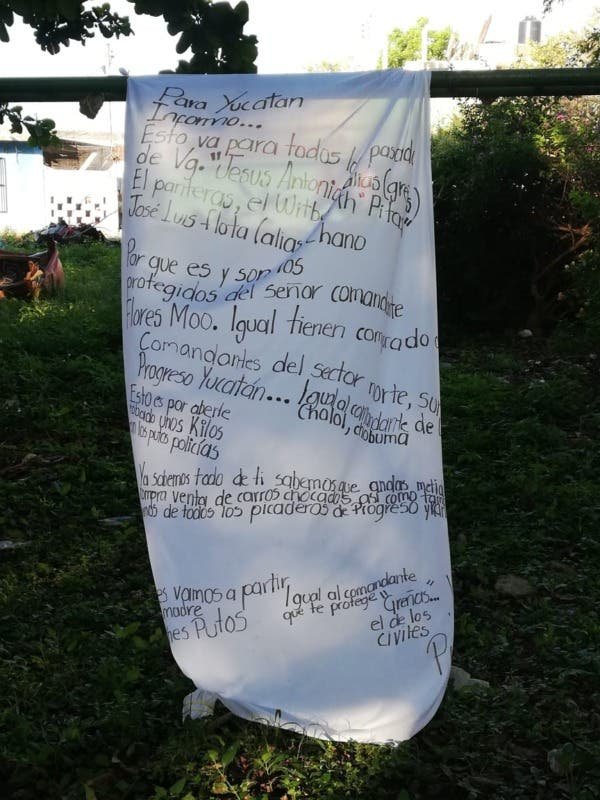 Aparece »narcomanta» en Cancún dirigida a la SSP y gente de Yucatán