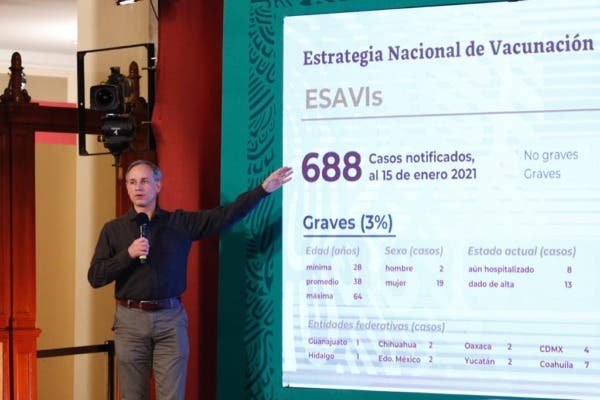 Dos casos graves en Yucatán por reacciones a la vacuna del Covid