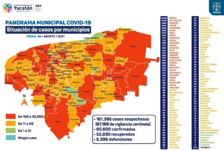 Semáforo naranja para Yucatán