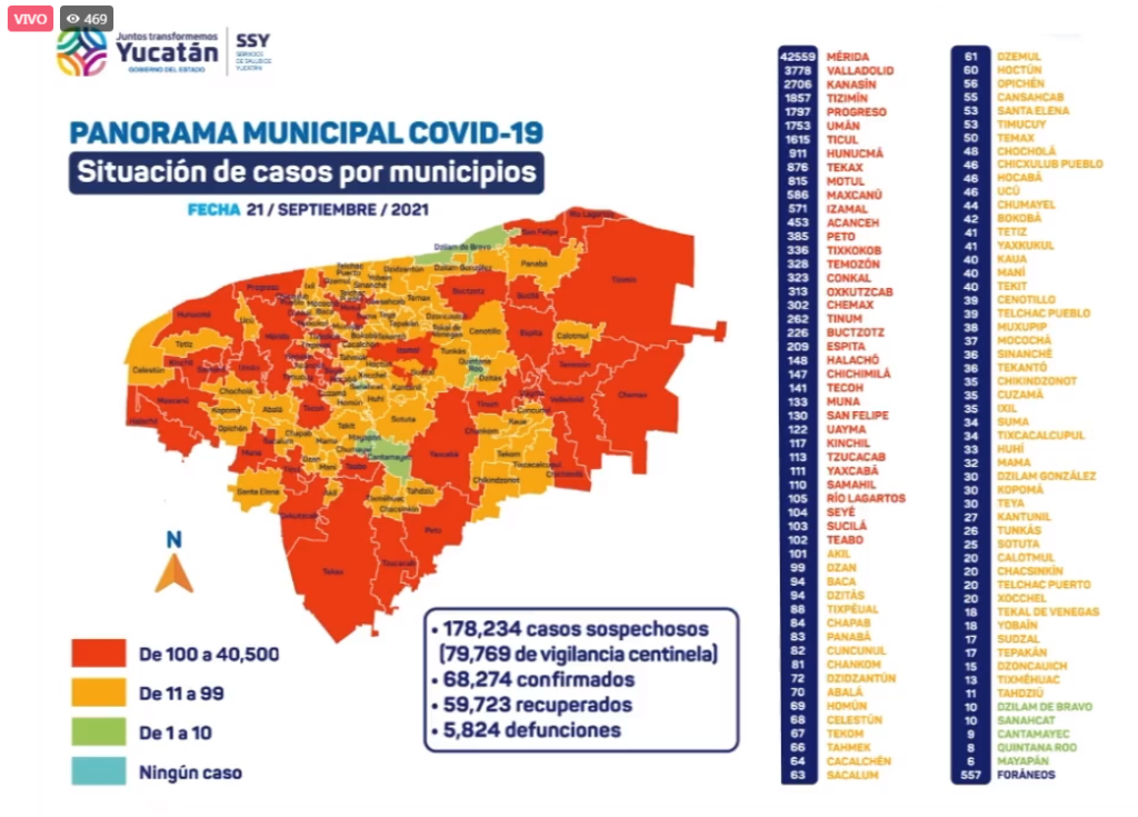 Reportan 16 nuevas muertes por Covid en Yucatán Reportan 16 nuevas muertes por Covid en Yucatán