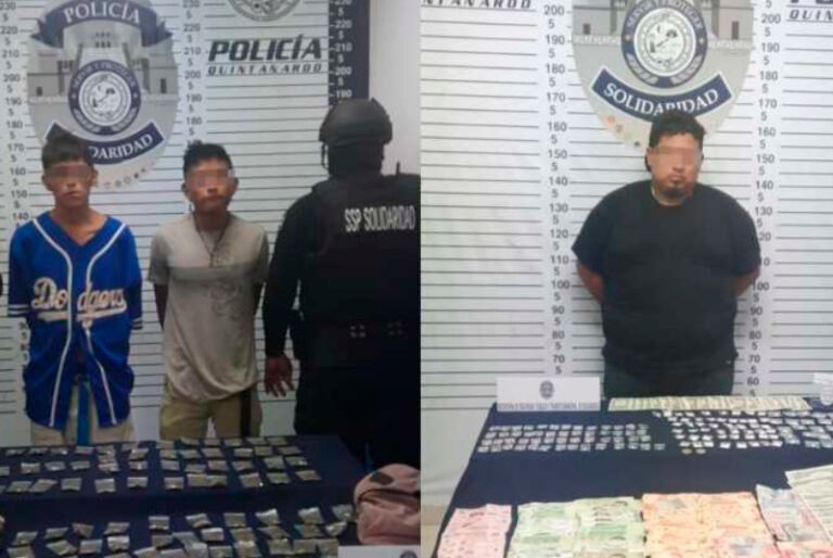 Aseguran a tres narcomenudistas con más de 200 dosis en Playa del Carmen