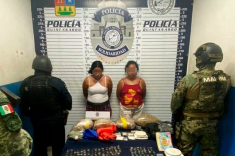 Detienen a dos mujeres por narcomenudeo en Playa del Carmen