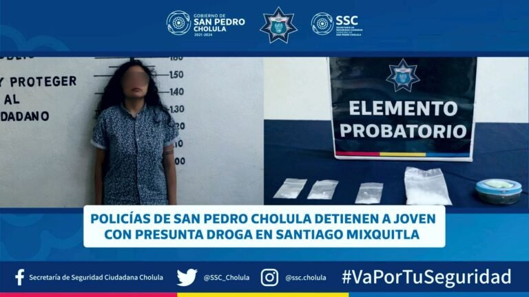 AL MENOS UN VENDEDOR DE DROGA ES CAPTURADO AL MES EN CHOLULA