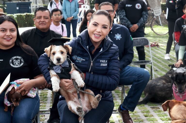 VEINTE PERROS TERMINAN CURSO DE ADIESTRAMIENTO EN CHOLULA